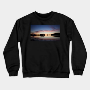 Beautiful clouds and lake landscape after sunset Crewneck Sweatshirt